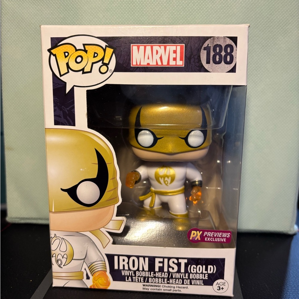 Funko Pop Iron Fist (Gold) from Marvel #188 Vinyl Figure